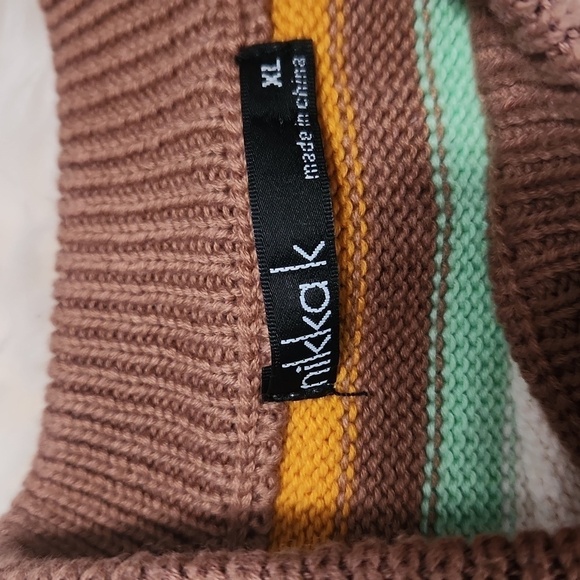 Nikka K Striped Cropped Halter Knit Tanktop - Picture 2 of 3